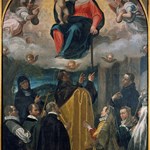 Madonna della cintura con i santi Monica, Agostino, Antonio da Padova e devoti