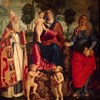 La Vergine e il Bambino tra Santa Margherita e Sant'Agostino con angeli musicanti