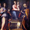 Madonna col Bambino in trono, Sant'Agostino, l'Arcangelo Raffaello e Tobiolo