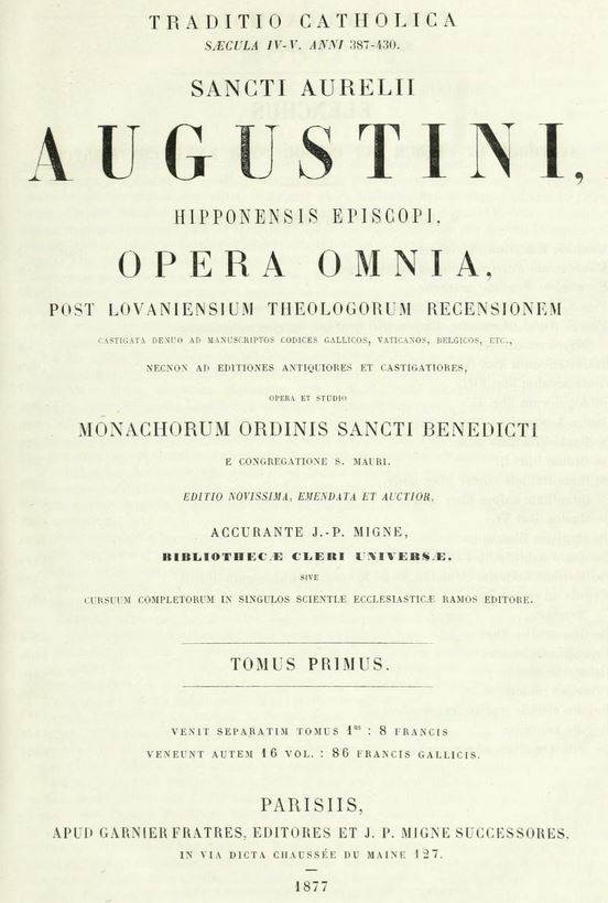 Sancti Aurelii Augustini hipponensis episcopi Opera omnia