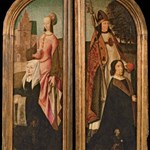 Santa Barbara e Sant'Agostino con donatori
