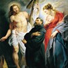 Sant'Agostino tra il Cristo e la Vergine
