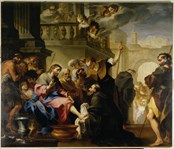 Sant'Agostino lava il piede di Cristo