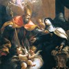 Sant'Agostino scrive sul cuore di Santa Maria Maddalena de' Pazzi