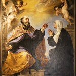 Sant'Agostino e Santa Monica con angeli