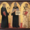 Sant'Agostino tra San Nicola da Tolentino e Santo Stefano