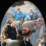 La visione di Santa Gertrude la Grande (di Helfta) con Sant'Agostino e la Trinità La visione di Santa Gertrude la Grande (di Helfta) con Sant'Agostino e la Trinità