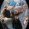 La visione di Santa Gertrude la Grande (di Helfta) con Sant'Agostino e la Trinità