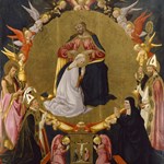L'Incoronazione della Vergine con angeli e santi