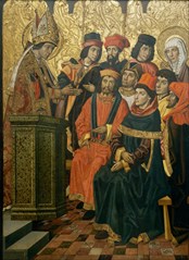 Agostino e Monica ascoltano Sant'Ambrogio