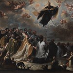 Agostino scongiura la piaga delle locuste Agostino scongiura la piaga delle locuste