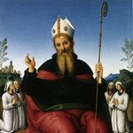 Sant'Agostino e quattro membri di una confraternita Sant'Agostino e quattro membri di una confraternita