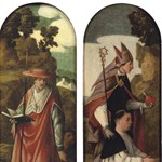 Un donatore presentato da Sant'Agostino e San Girolamo Un donatore presentato da Sant'Agostino e San Girolamo
