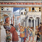 Scena 1. Presentazione di Agostino alla scuola di Tagaste Scena 1. Presentazione di Agostino alla scuola di Tagaste