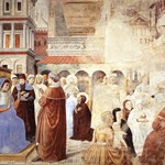 Scena 8. Agostino ascolta la predica di Ambrogio Scena 8. Agostino ascolta la predica di Ambrogio