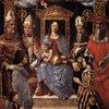 Madonna in trono, Santi Dottori (SS. Ambrogio, Gregorio Magno, Agostino e Girolamo) e donatori