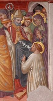Scena 13b. Vestizione di Sant'Agostino