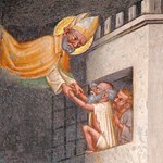 Scena 25. Sant'Agostino libera i prigionieri a Pavia Scena 25. Sant'Agostino libera i prigionieri a Pavia