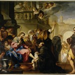 Sant'Agostino lava il piede di Cristo