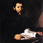 Sant'Agostino che sfoglia un libro