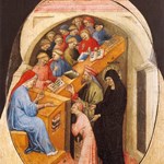 Sant'Agostino accompagnato a scuola da Santa Monica