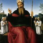 Sant'Agostino e quattro membri di una confraternita
