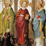 Santi Ambrogio, Cecilia e Agostino con donatore